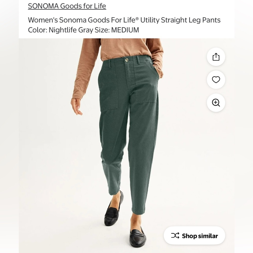 Sonoma Women's utility straight leg Pants